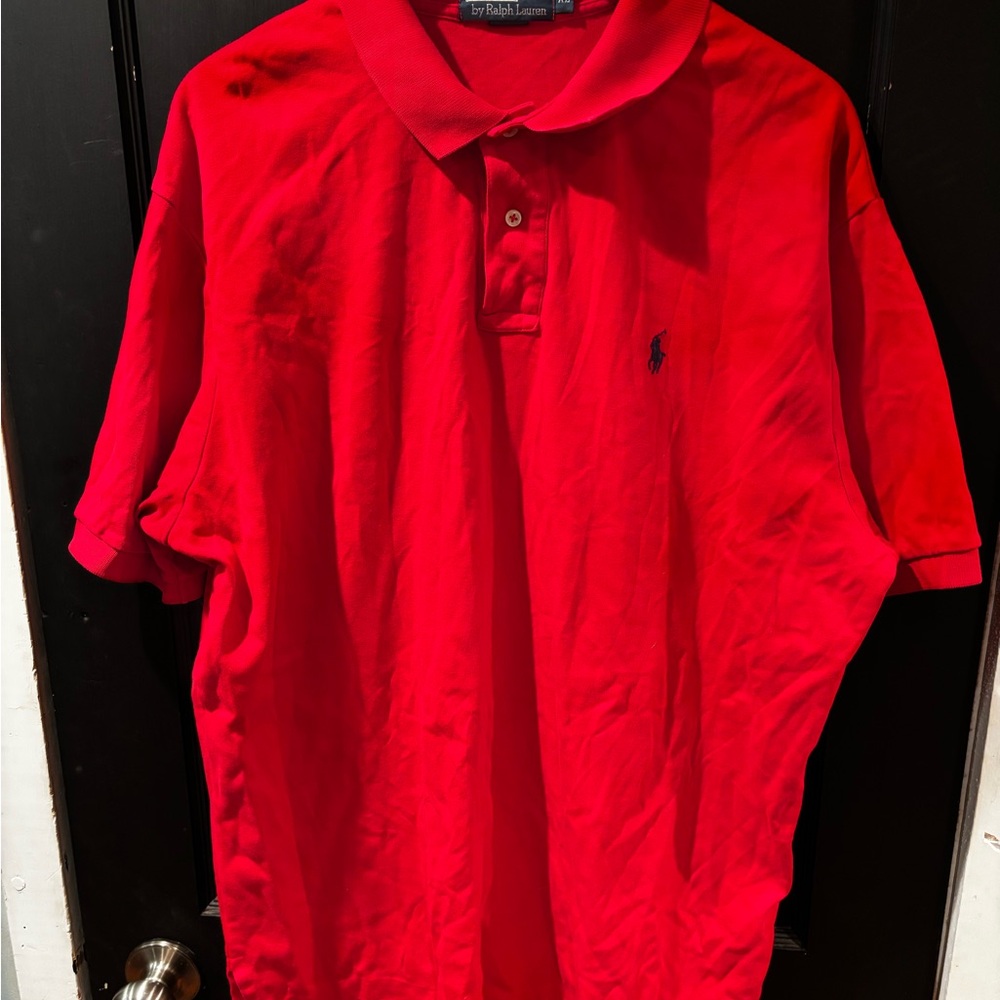 Polo by Ralph Lauren Red Short Sleeve Polo Shirt Men’s XL Classic Pony Logo